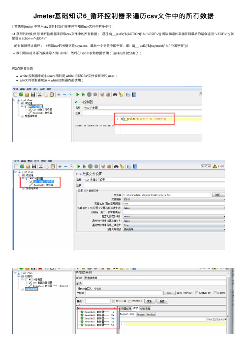 Jmeter基础知识6_循环控制器来遍历csv文件中的所有数据
