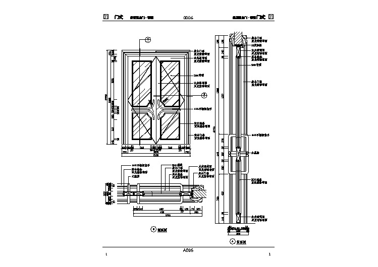 常用双扇门详图1
