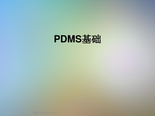 PDMS基础