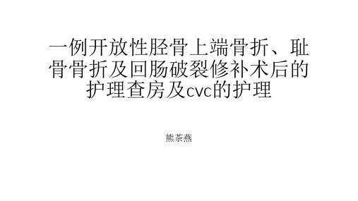 九月份护理查房(一例开放性胫骨上端骨折、耻骨骨折及回肠破裂修补术后的护理查房)