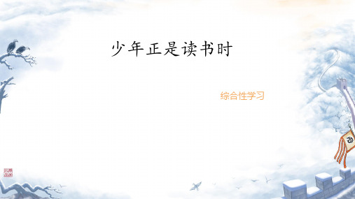 第四单元综合性学习 少年正是读书时 课件(共19张PPT) 2024-2025学年部编版语文七年级上