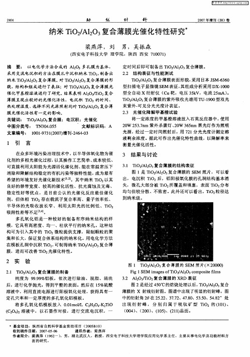 纳米TiO2／Al2O3复合薄膜光催化特性研究