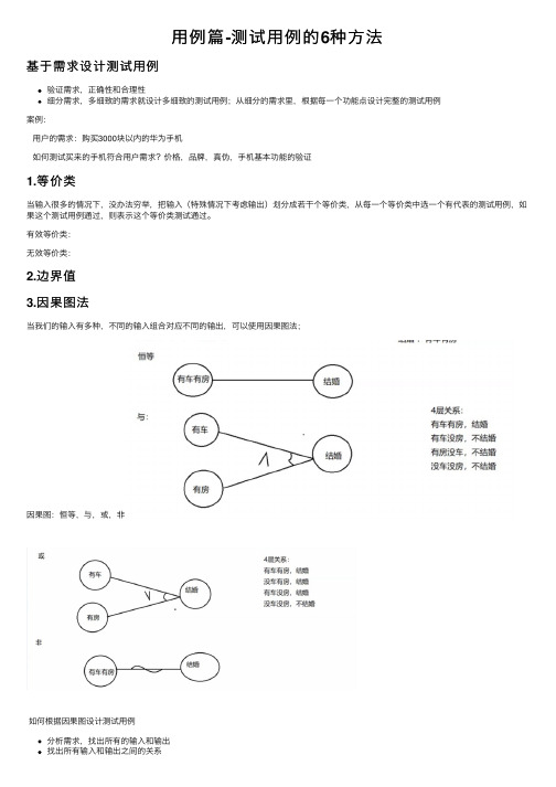 用例篇-测试用例的6种方法