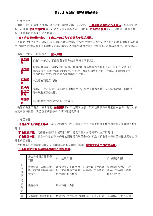 资产评估师 cpv 《评估实务一》-讲义-收益法主要评估参数的确定