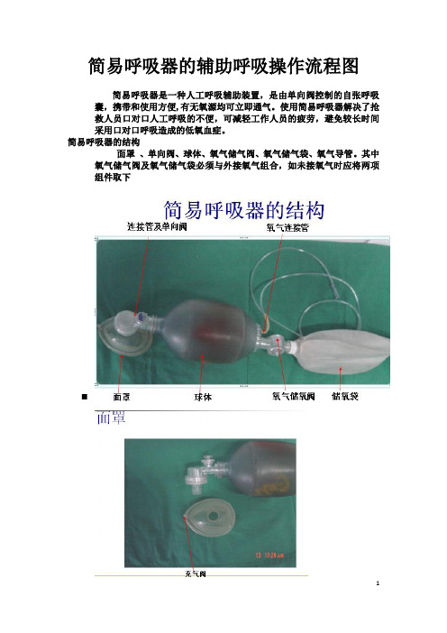 简易呼吸器辅助呼吸操作流程图