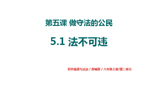 法不可违   部编版道德与法治八年级上册