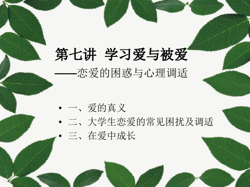 第七讲 学习爱与被爱