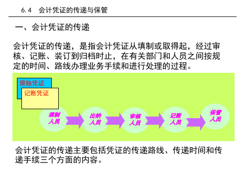 6.4 会计凭证的传传递与保管