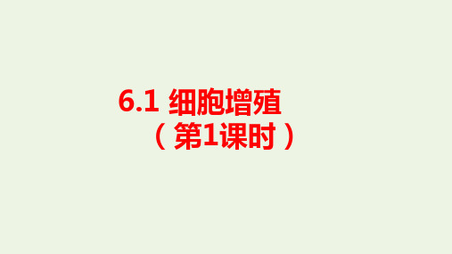 2021_2022学年新教材高中生物第六章细胞的生命历程第一节细胞增殖课件新人教版必修第一册