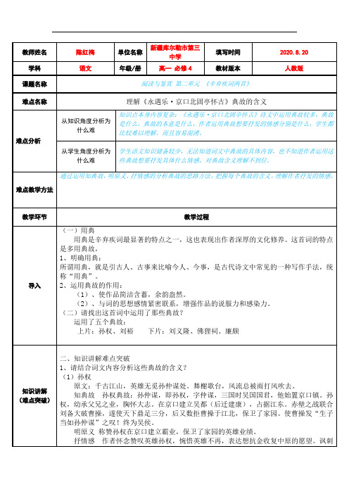 理解 永遇乐·京口北固亭怀古 典故的含义