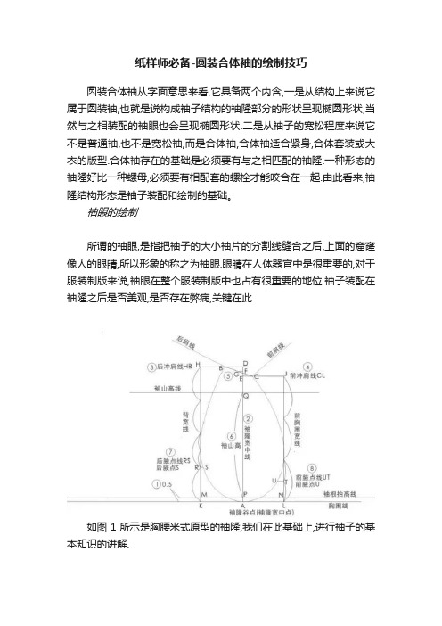 纸样师必备-圆装合体袖的绘制技巧