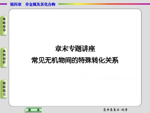 2015届高考化学总复习课件：讲座4 常见无机物间的特殊转化关系