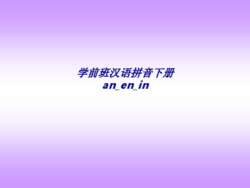 学前班汉语拼音下册anenin专题培训课件