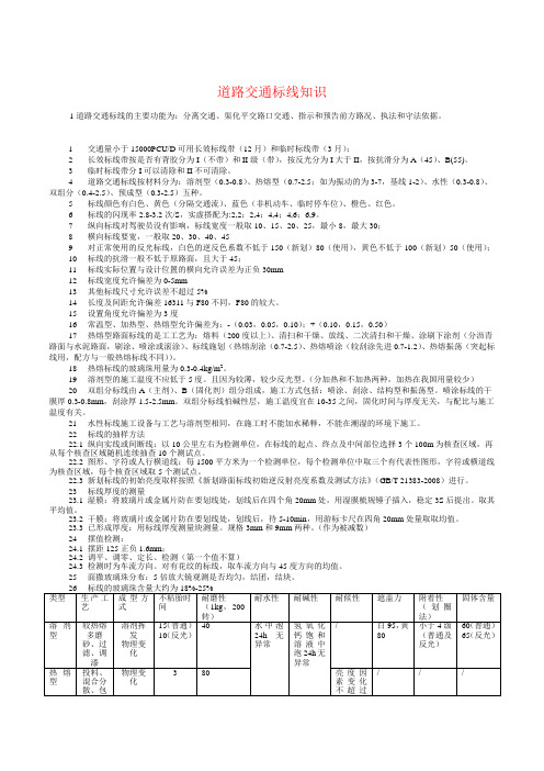 道路交通标线知识大全