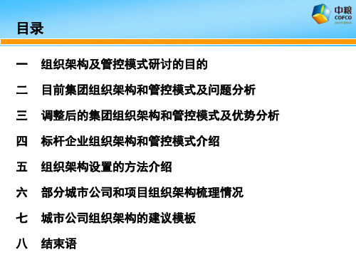 中粮地产组织架构及管控模式PPT课件