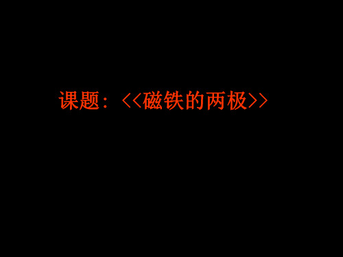 二年级下册科学磁铁的两极教科版