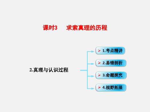 高考政治 一轮复习 单元14  求索真理的历程 考点二 真理与认识过程