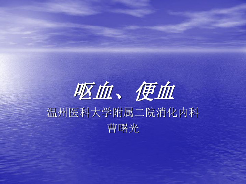 《诊断学》教学课件：大学本科教学-呕血、便血