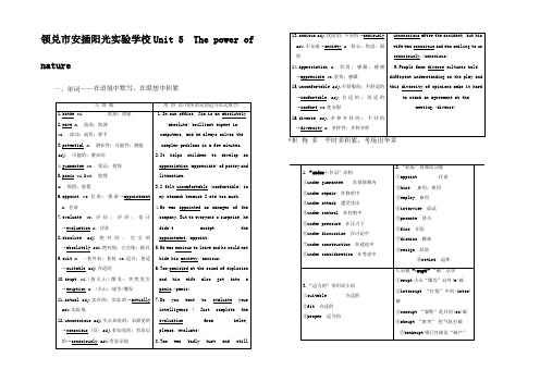 高三英语一轮复习 Unit 5 The power