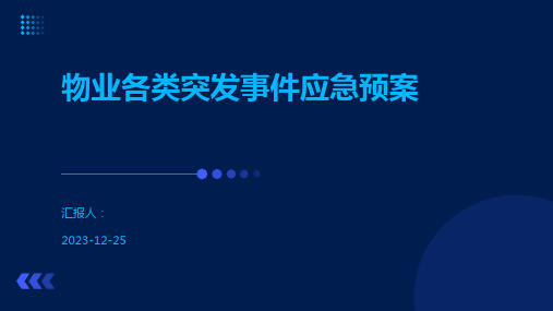 物业各类突发事件应急预案