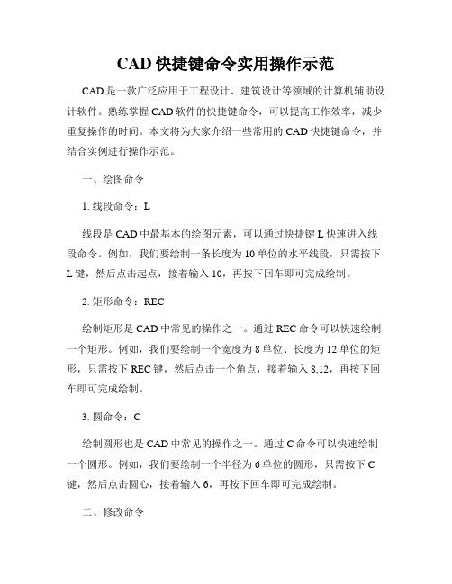 CAD快捷键命令实用操作示范