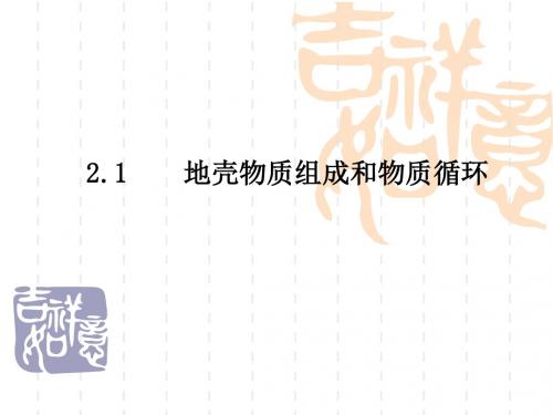 【地理课件】地壳物质组成和物质循环