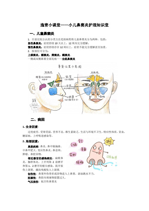 逸青小课堂——小儿鼻窦炎护理知识