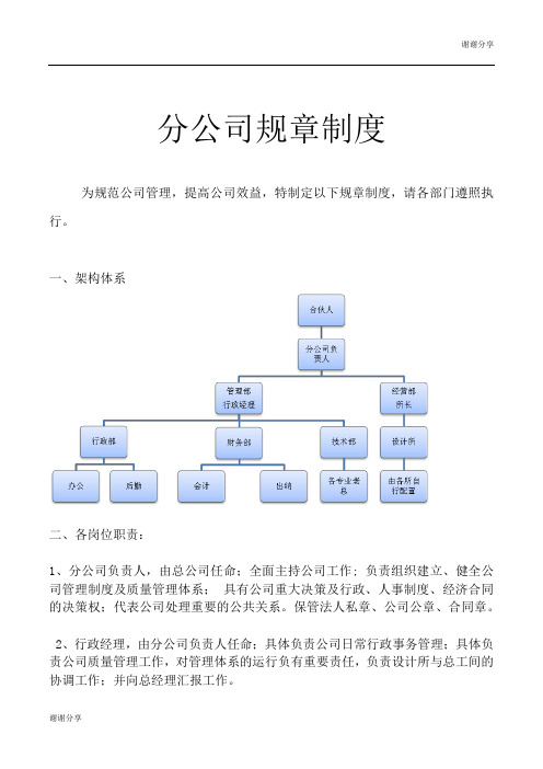 分公司规章制度.docx