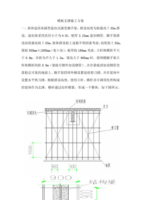 模板支撑施工方案