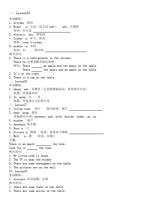 新概念第一册25-28