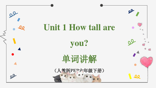 Unit1Howtallareyou_单词讲解(课件)人教PEP版英语六年级上册