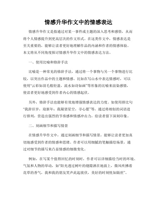 情感升华作文中的情感表达