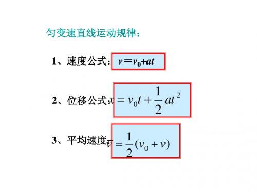 位移与速度的关系