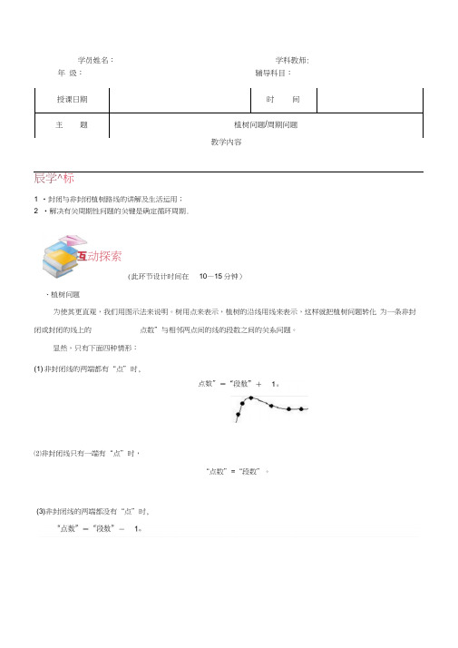 六年级植树问题+周期问题