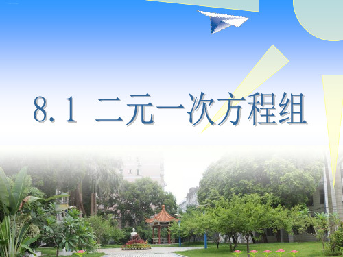 人教版初中数学《二元一次方程组》优秀课件1