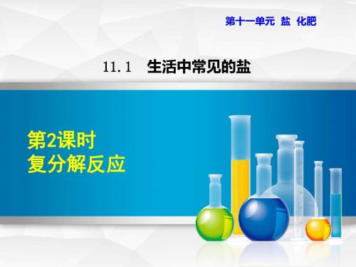 九年级化学第十一单元《11.1.2 复分解反应》