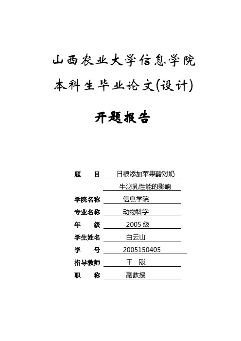 开题报告