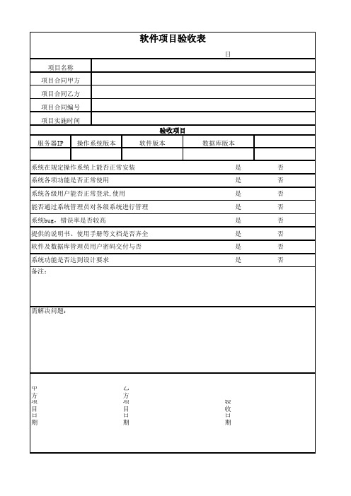 软件需求报表