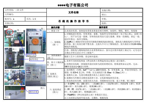 电线芯线机操作指导书