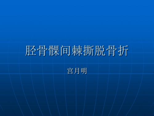 胫骨髁间棘撕脱骨折