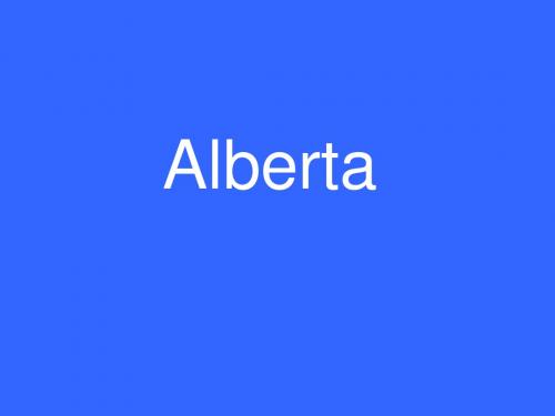 人文地理介绍 presentation about Alberta