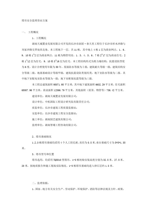 塔吊安全监理旁站方案.docx