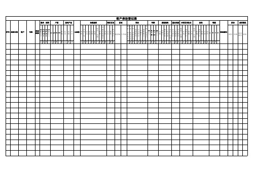 客户来访登记表