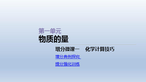 增分微课1 化学计算技巧 课件-2021届高三新高考一轮复习化学