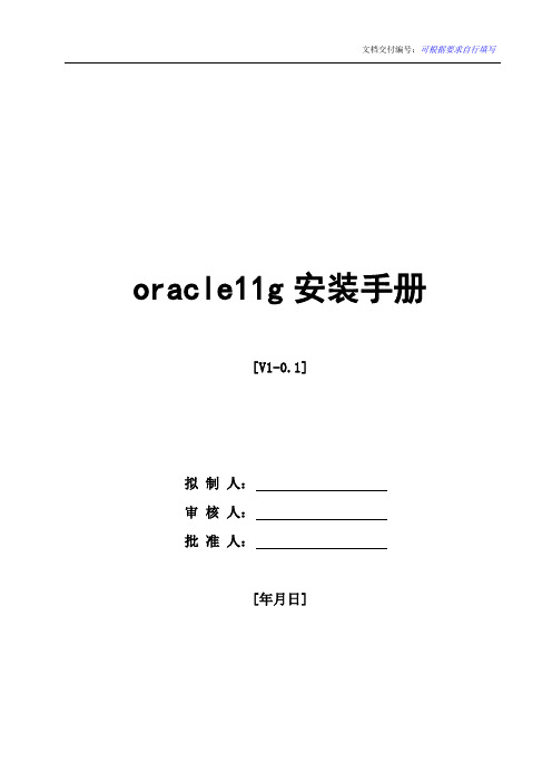 oracle11g安装手册模板