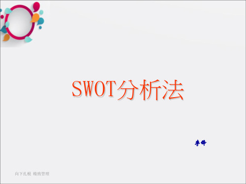 《SWOT分析法》PPT课件