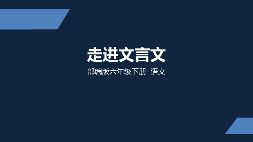 部编版 小学语文 六年级 下册 专项练习 文言文 PPT课件