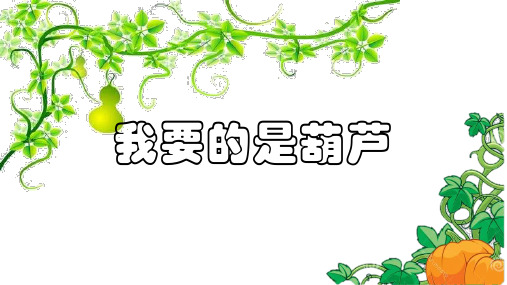 《我要的是葫芦》精品优质公开课课件
