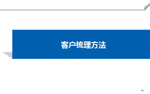 策划培训课件-地产客户梳理方法