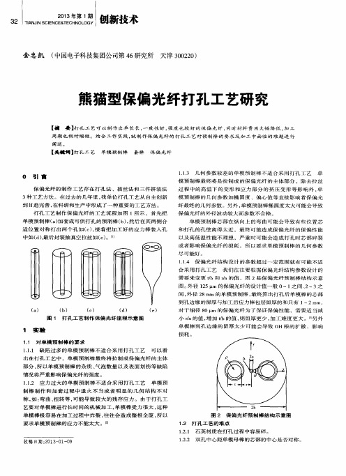 熊猫型保偏光纤打孔工艺研究